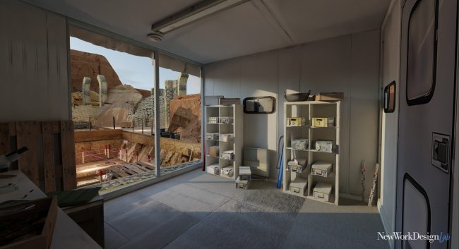 Overview of the room and extended environment.